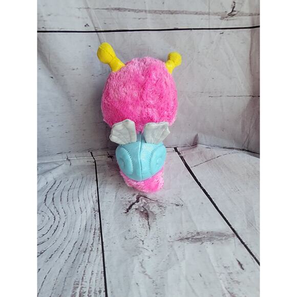 Hatchimals 6in Snail Big Blue Glitter Eyes Pink Plush Stuffed Animal - Picture 4 of 8
